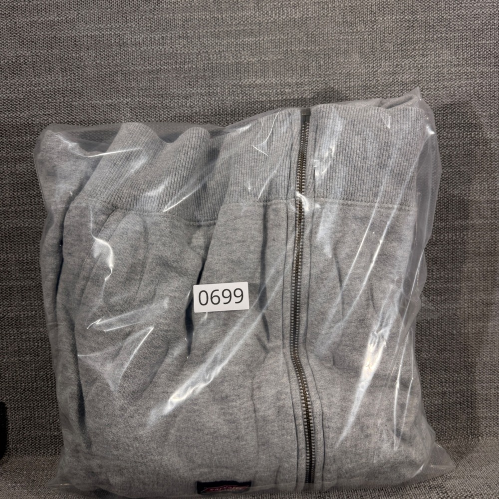 Genuine Dickies Zip Up Hoodie Mens XL Gray Excellent Workwear Fleece Sweatshirt - Picture 8 of 8